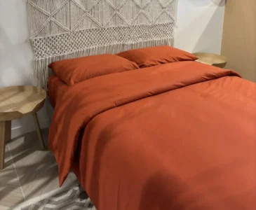 matelas reconditionne parure terracotta